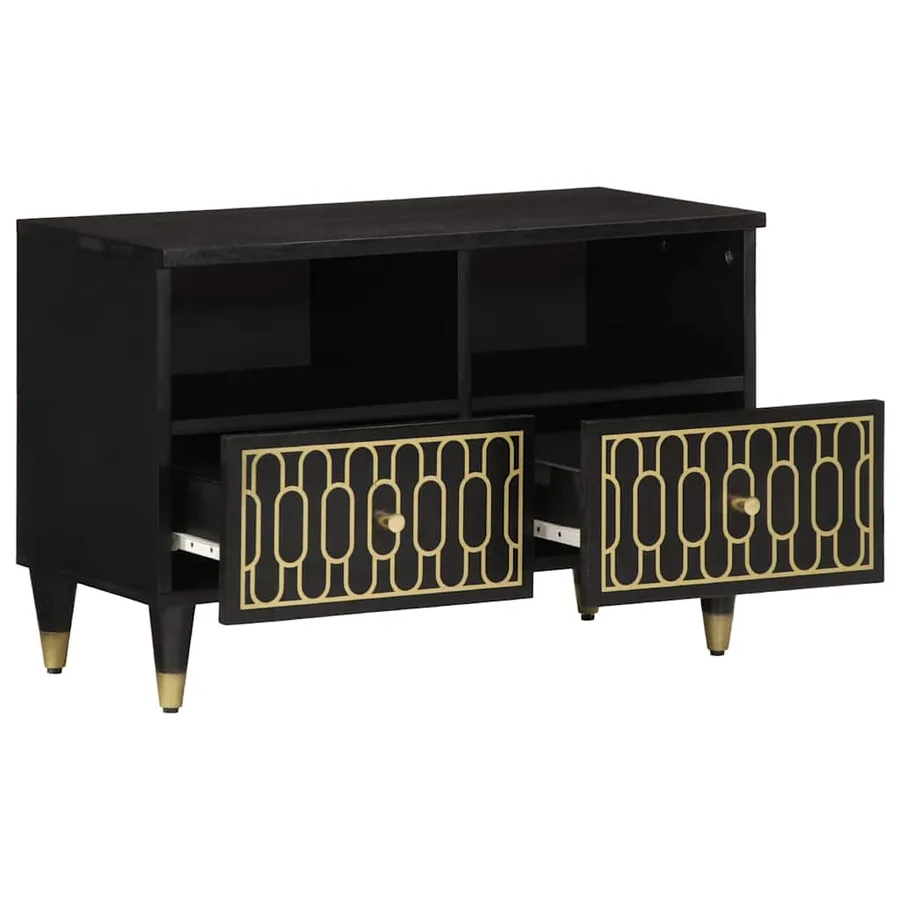 Meuble TV 70x33x46 cm Bois massif de manguier - 2