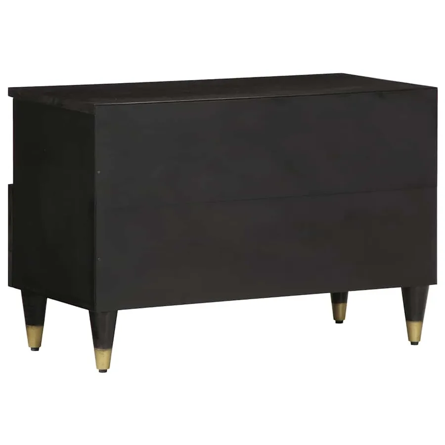 Meuble TV 70x33x46 cm Bois massif de manguier - 5