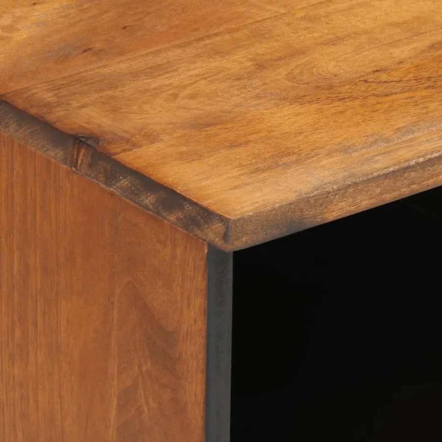 Meuble TV 100x33x46 cm bois massif de manguier - 7