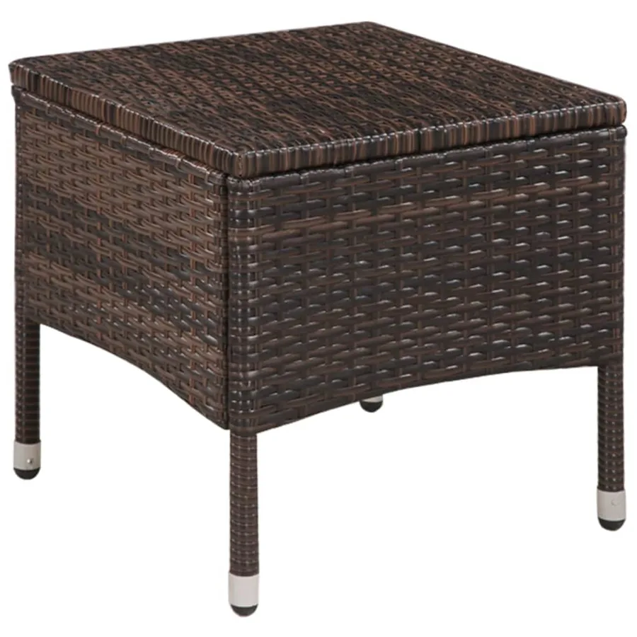 Mobilier de bistro 3 pcs Résine tressée Marron - 3