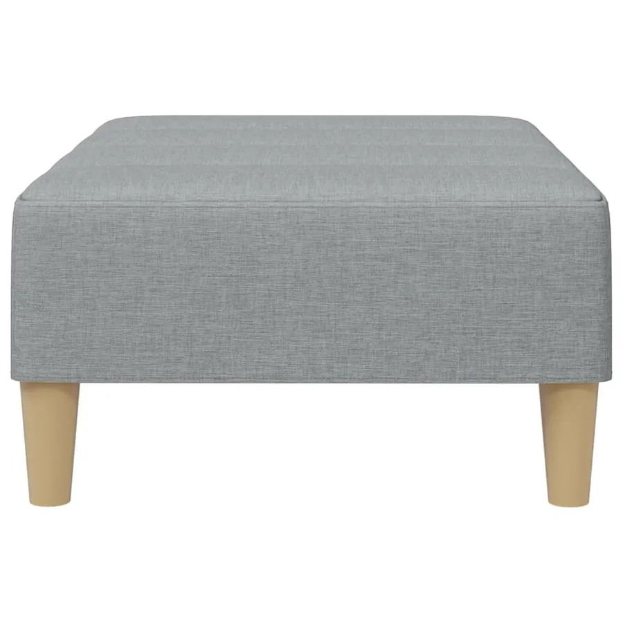 Repose-pied gris clair 77x55x31 cm tissu - 5
