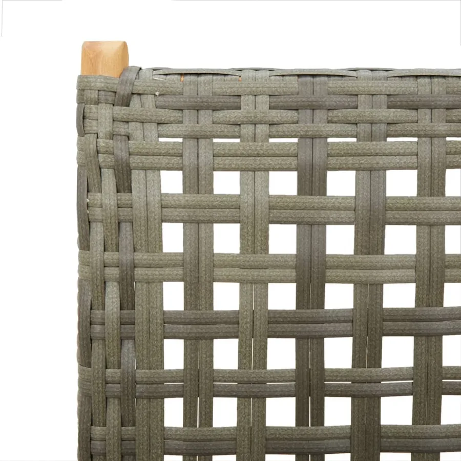 Chaises de jardin lot de 2 gris bois massif d'acacia et rotin - 9
