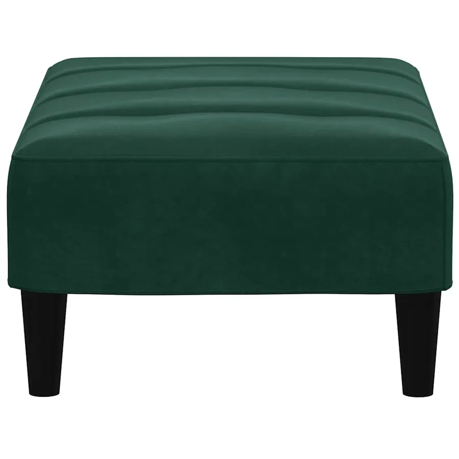 Repose-pied vert foncé 77x55x31 cm velours - 5