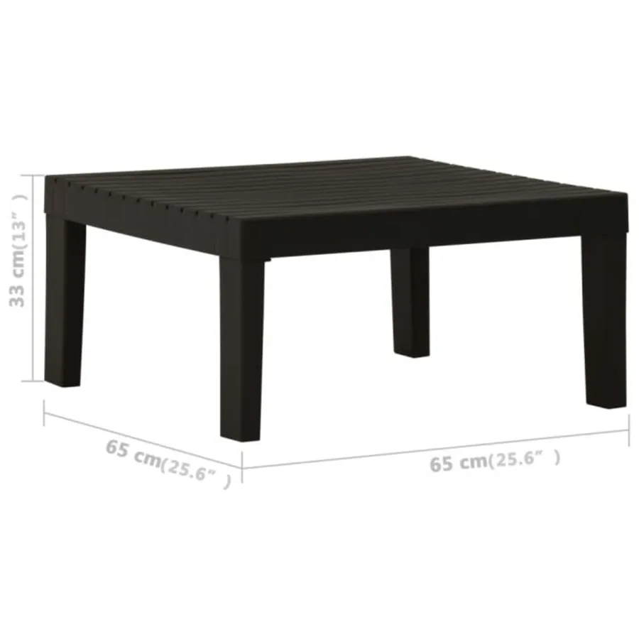 Salon de jardin 4 pcs avec coussins Plastique Gris - 10