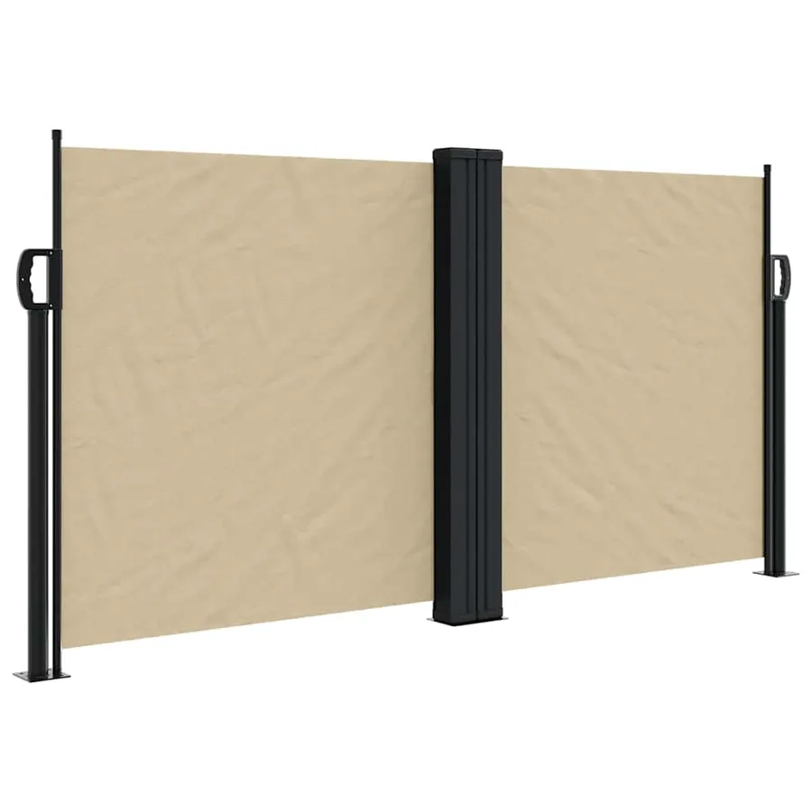 Auvent latéral rétractable beige 120x1200 cm - 2