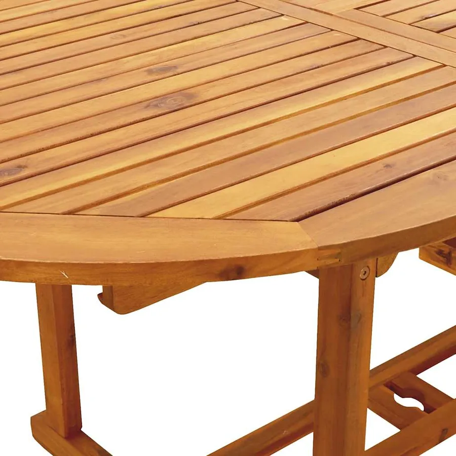 Ensemble à Manger de jardin 7pcs beige polypropylène et bois - 11