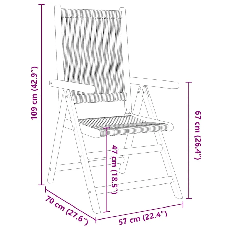Ensemble à Manger de jardin 7pcs beige polypropylène et bois - 12