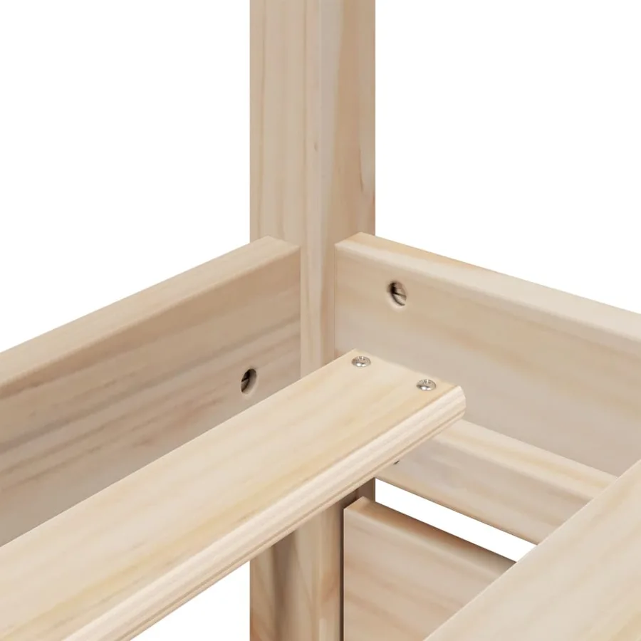 Cadre de lit sans matelas 140x200 cm bois massif de pin - 8