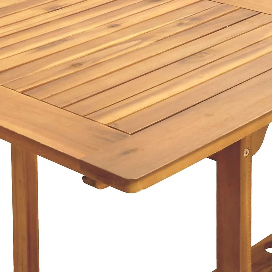 Ensemble à Manger de jardin 7 pcs beige polypropylène et bois - 11