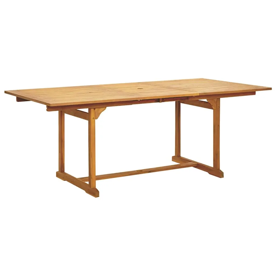 Ensemble à Manger de jardin 7 pcs beige polypropylène et bois - 5