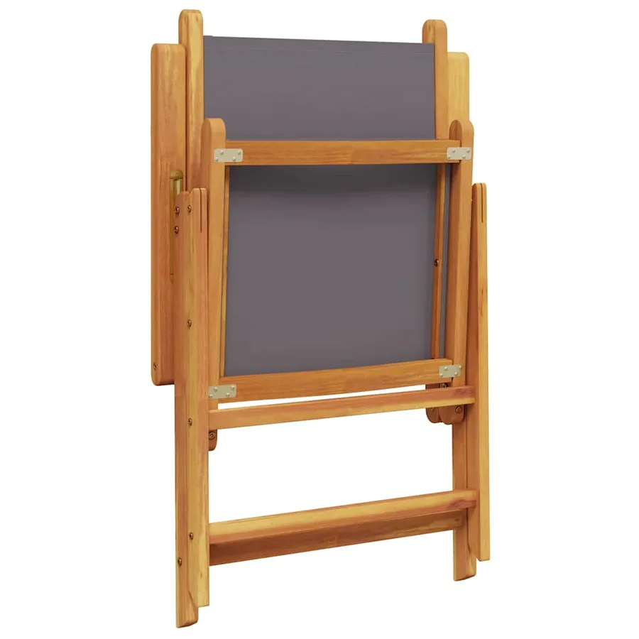 Ensemble à manger de jardin 7 pcs anthracite tissu bois massif - 7