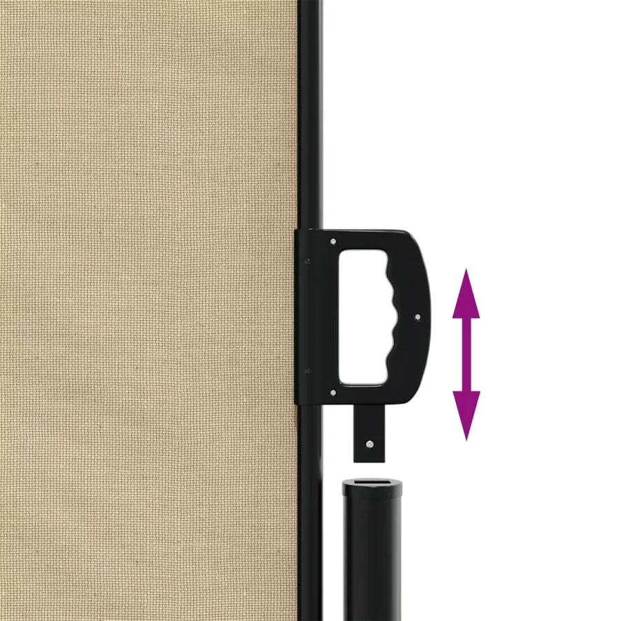 Auvent latéral rétractable beige 140x1000 cm - 6