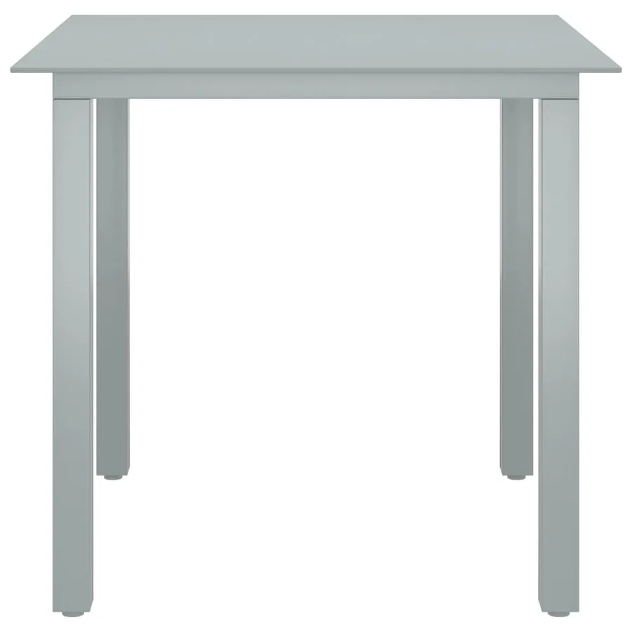Ensemble à manger de jardin 5 pcs aluminium argenté et noir - 10