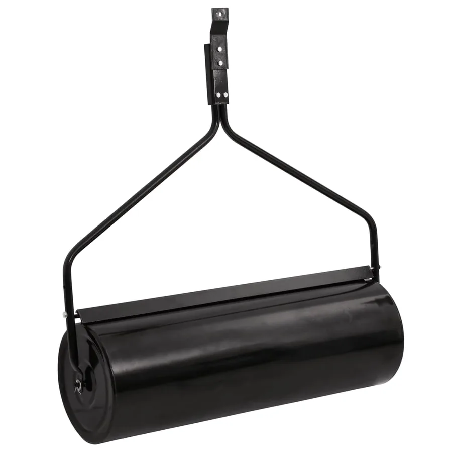 Rouleau de jardin et de pelouse à tirer avec pinces aérateur noir 63 L en fer - 3
