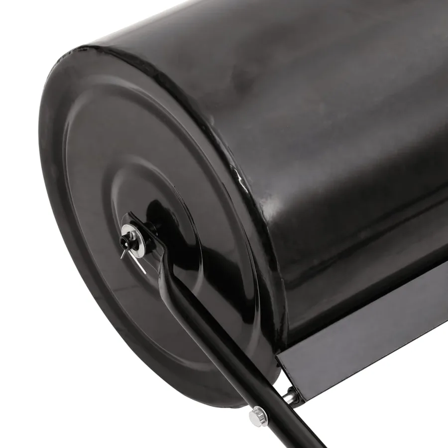 Rouleau de jardin et de pelouse à tirer avec pinces aérateur noir 63 L en fer - 5