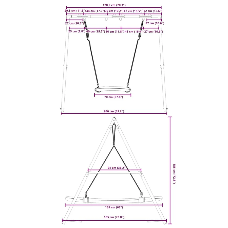 Ensemble de balançoire d'extérieur avec balançoire nid - 9
