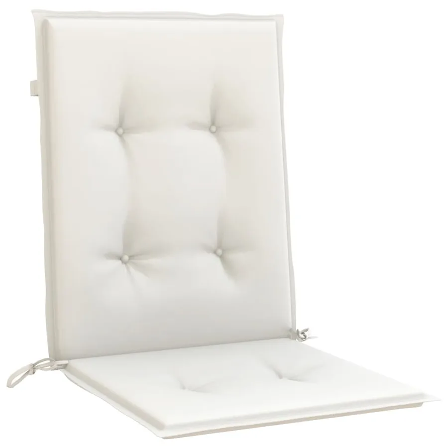 Coussins de chaise à dossier bas lot de 2 crème mélangé tissu - 5