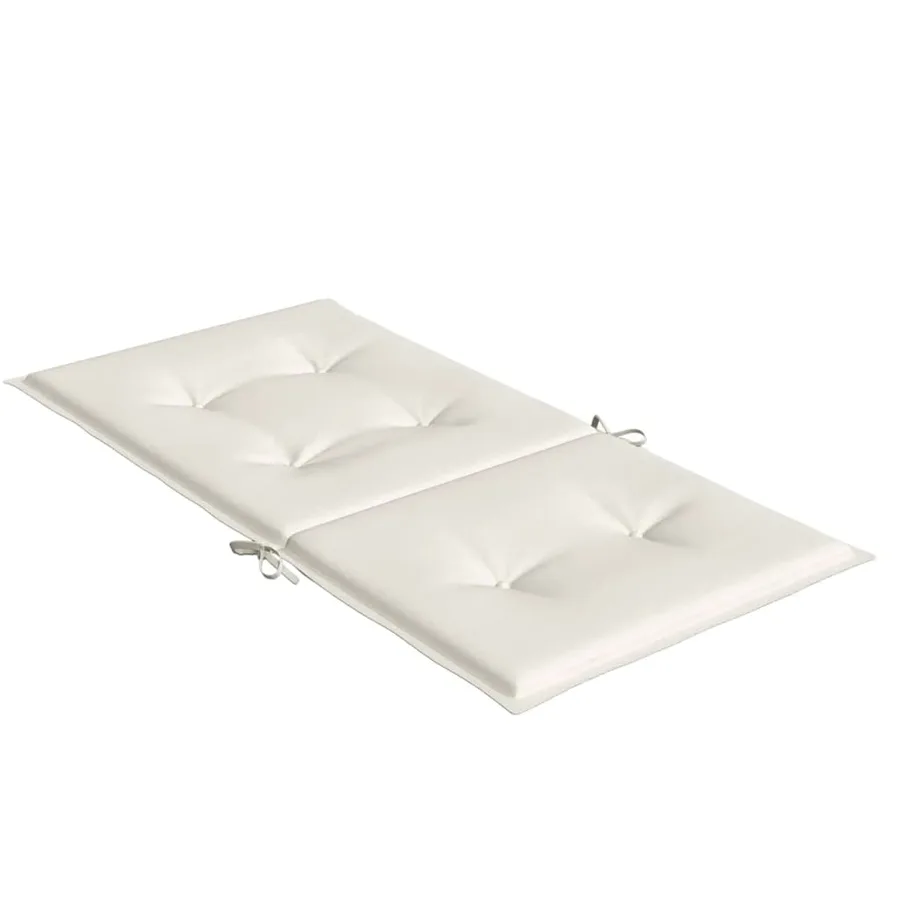 Coussins de chaise à dossier bas lot de 2 crème mélangé tissu - 6