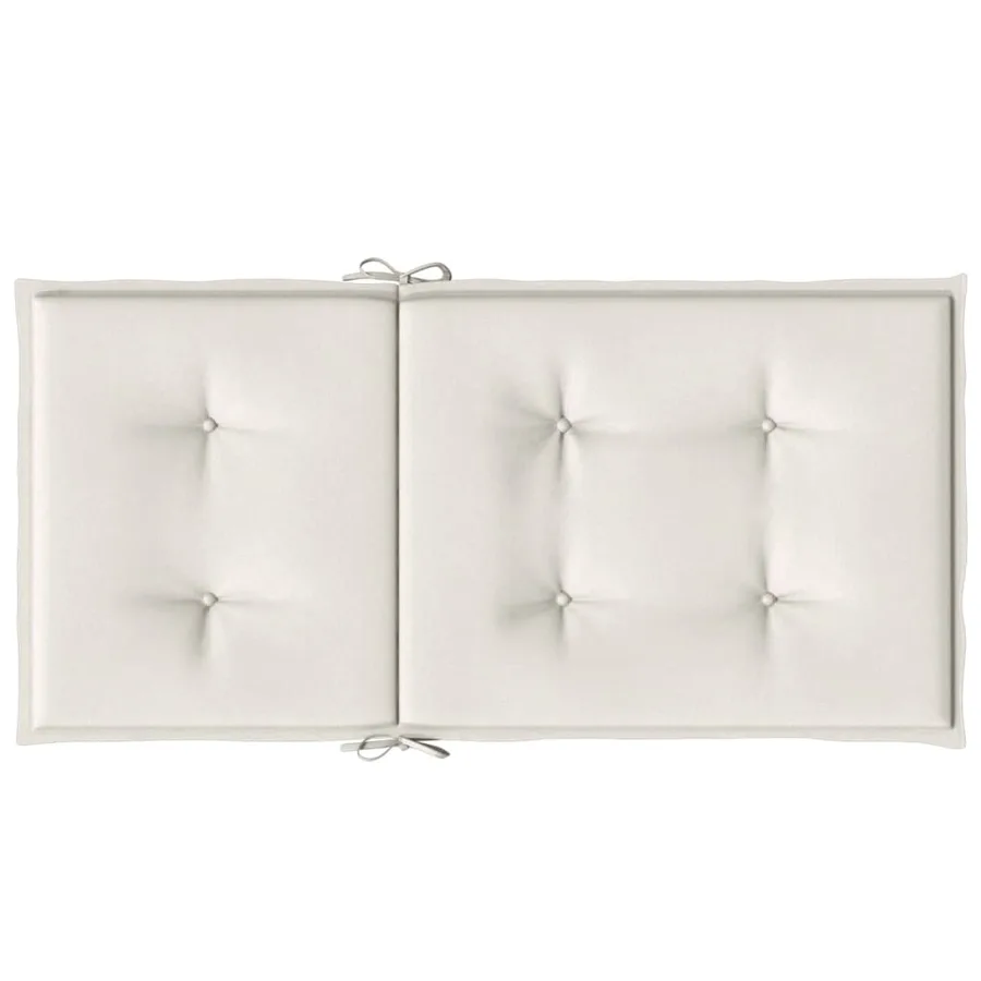 Coussins de chaise à dossier bas lot de 2 crème mélangé tissu - 7