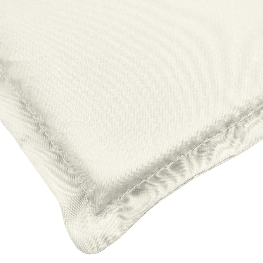 Coussins de chaise à dossier bas lot de 2 crème mélangé tissu - 9