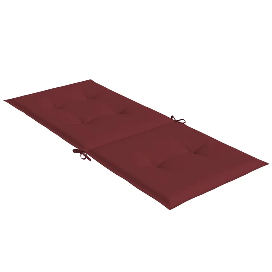 Coussins de chaise dossier haut lot de 2 rouge bordeaux mélangé - 6