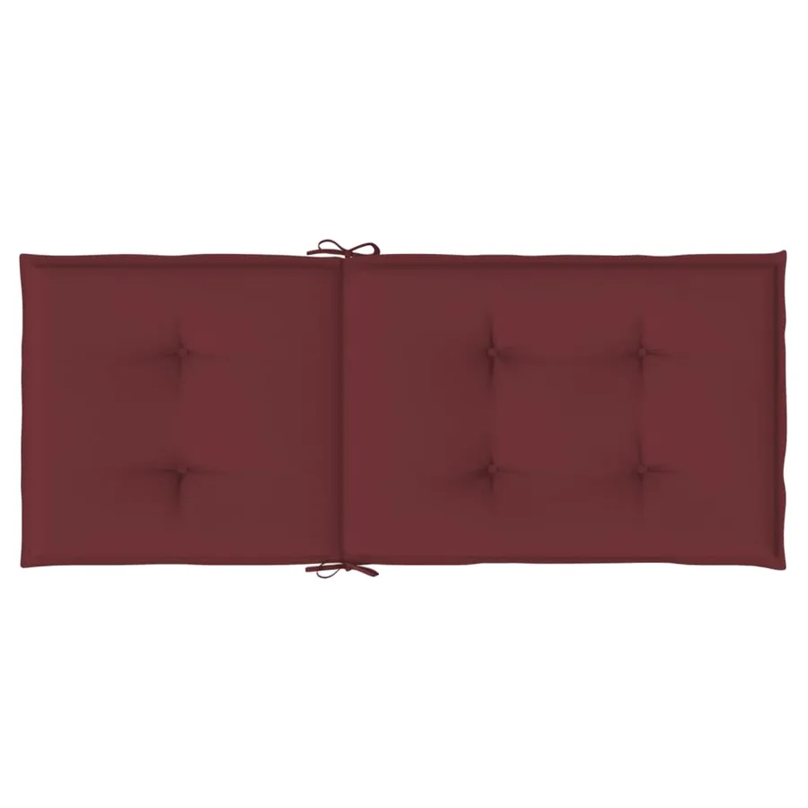 Coussins de chaise dossier haut lot de 2 rouge bordeaux mélangé - 7