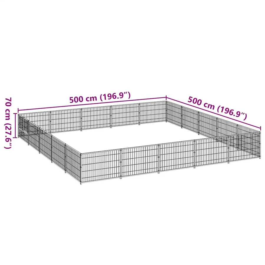 Chenil Argenté 25 m² Acier - 7