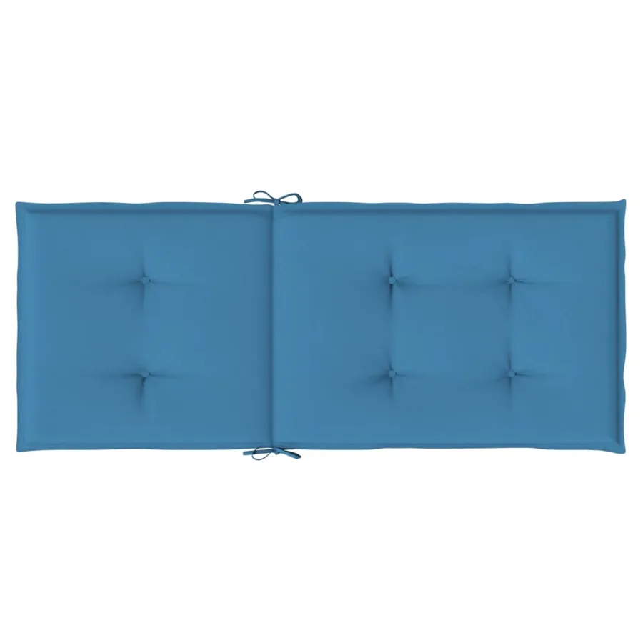 Coussins de chaise à dossier haut lot de 6 bleu mélangé tissu - 7