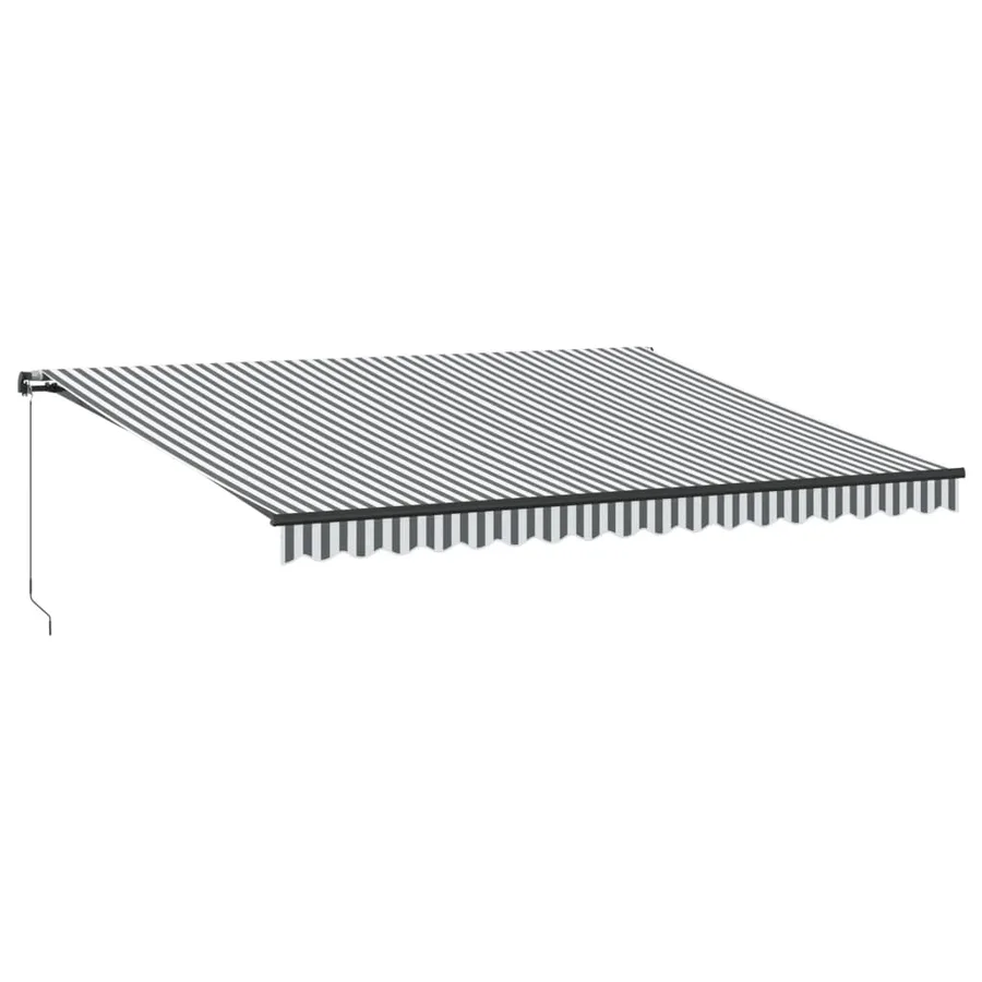 Auvent manuel rétractable avec LED anthracite blanc 450x350 cm - 2