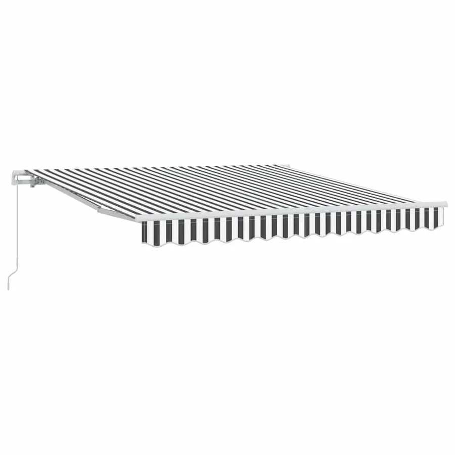 Auvent manuel rétractable anthracite et blanc 300x250 cm - 6