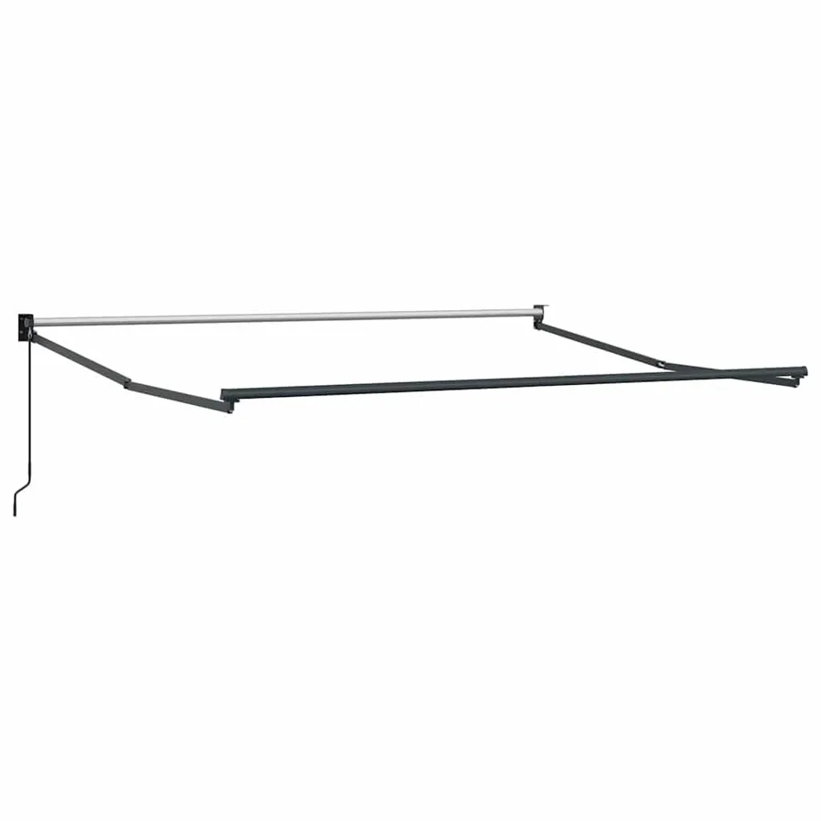 Auvent rétractable anthracite/blanc 3x2,5 m tissu et aluminium - 5
