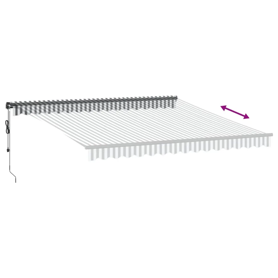 Auvent rétractable automatique avec LED anthracite et blanc - 11