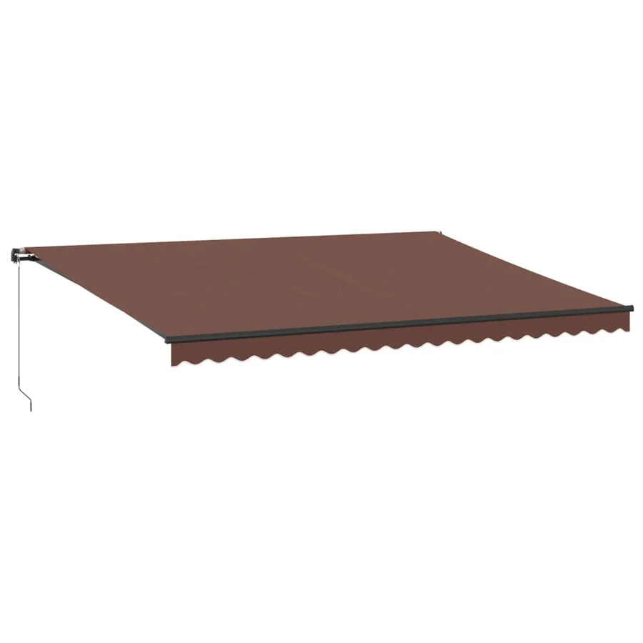 Auvent manuel rétractable marron 500x350 cm - 2