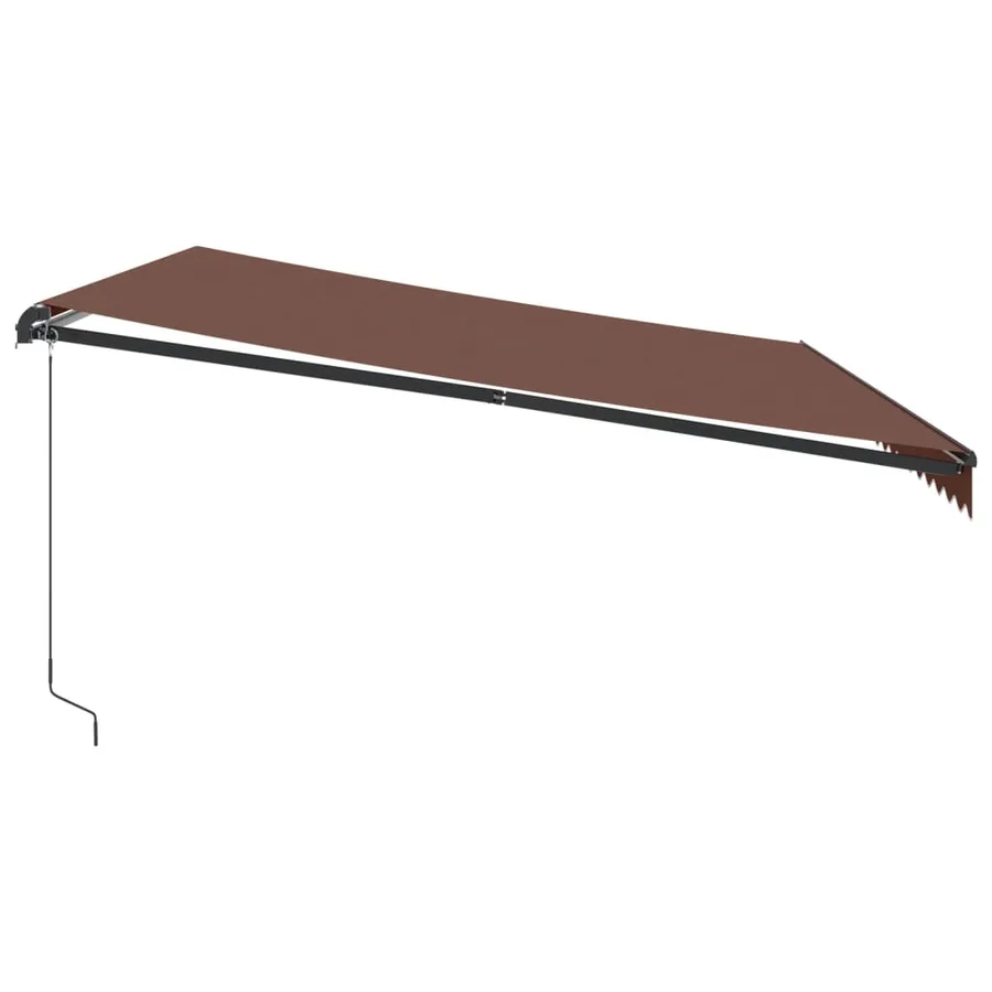 Auvent manuel rétractable marron 500x350 cm - 4