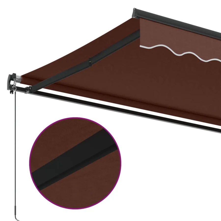 Auvent manuel rétractable marron 500x350 cm - 7