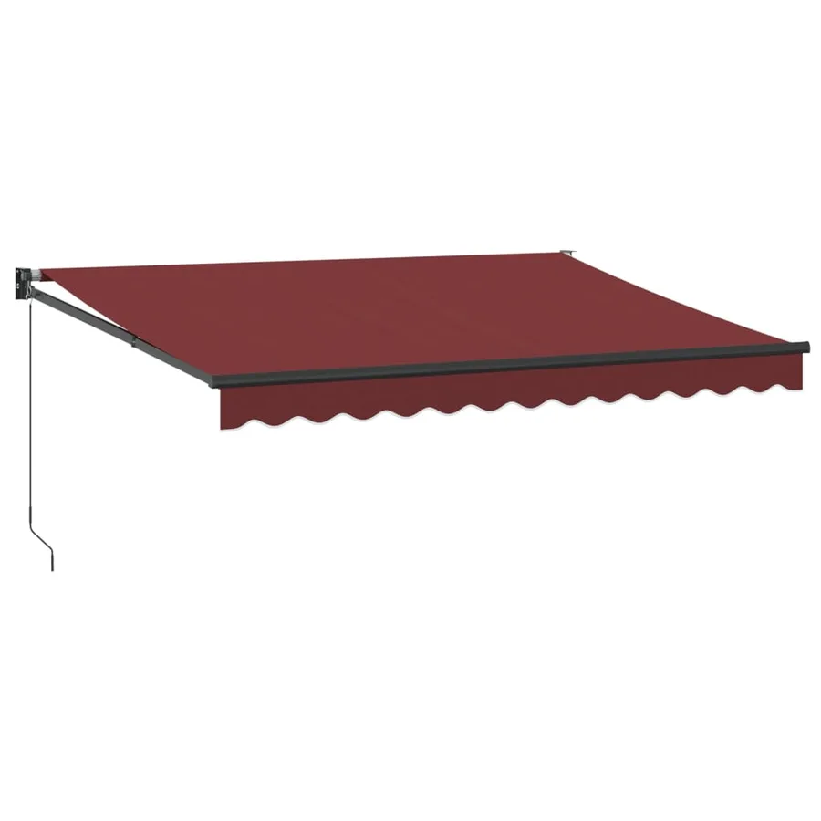 Auvent manuel rétractable bordeaux 350x250 cm - 2