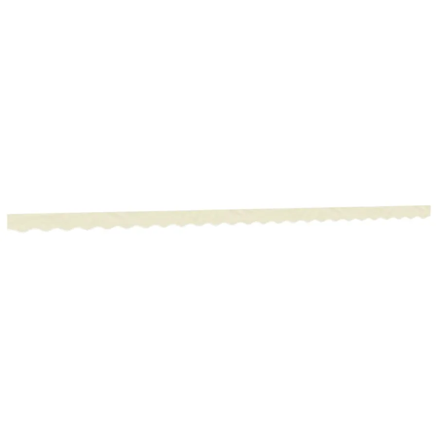 Tissu de remplacement de cantonnière d’auvent rayure crème 6 m - 2