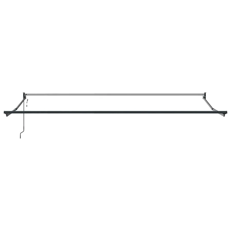 Auvent rétractable anthracite et blanc 4x3 m tissu et aluminium - 7