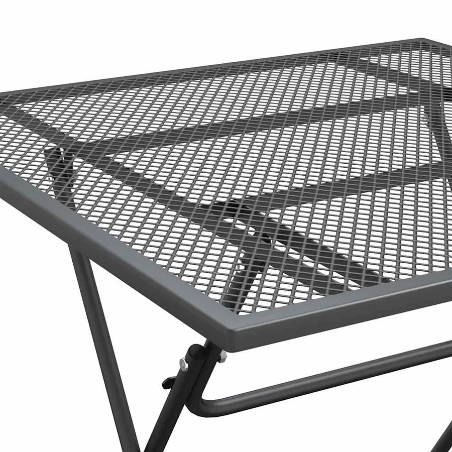 Ensemble à manger de jardin 5 pcs Maille Métal Anthracite - 7