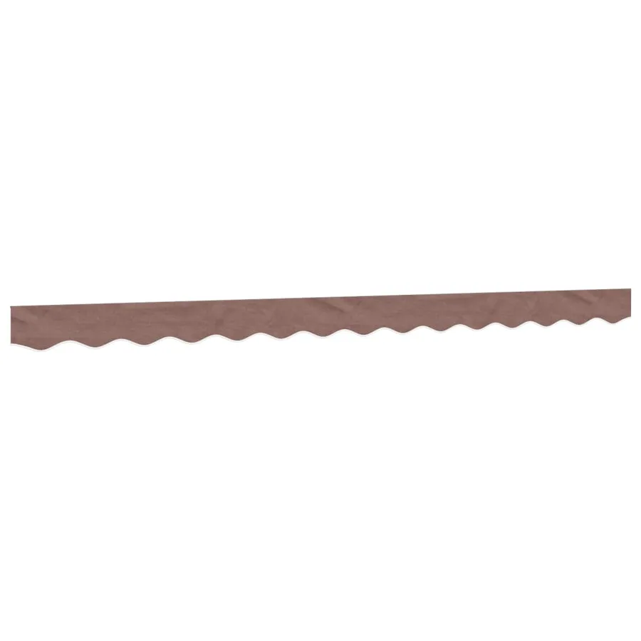 Tissu de remplacement de cantonnière d’auvent rayure marron - 2