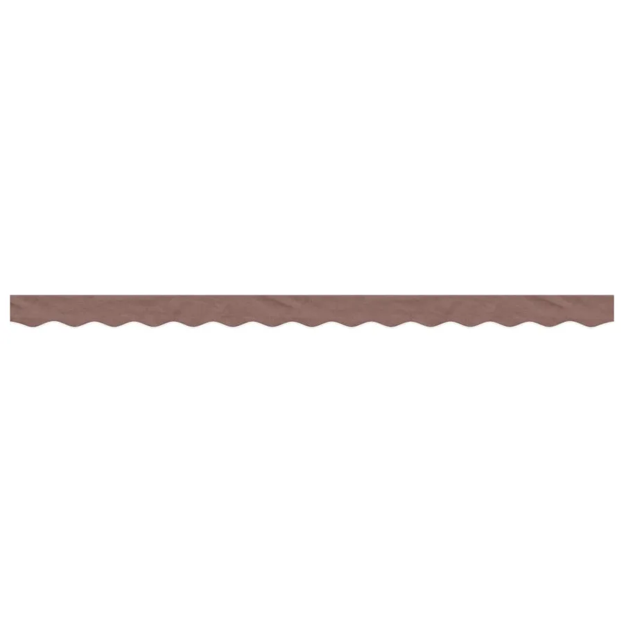 Tissu de remplacement de cantonnière d’auvent rayure marron - 3