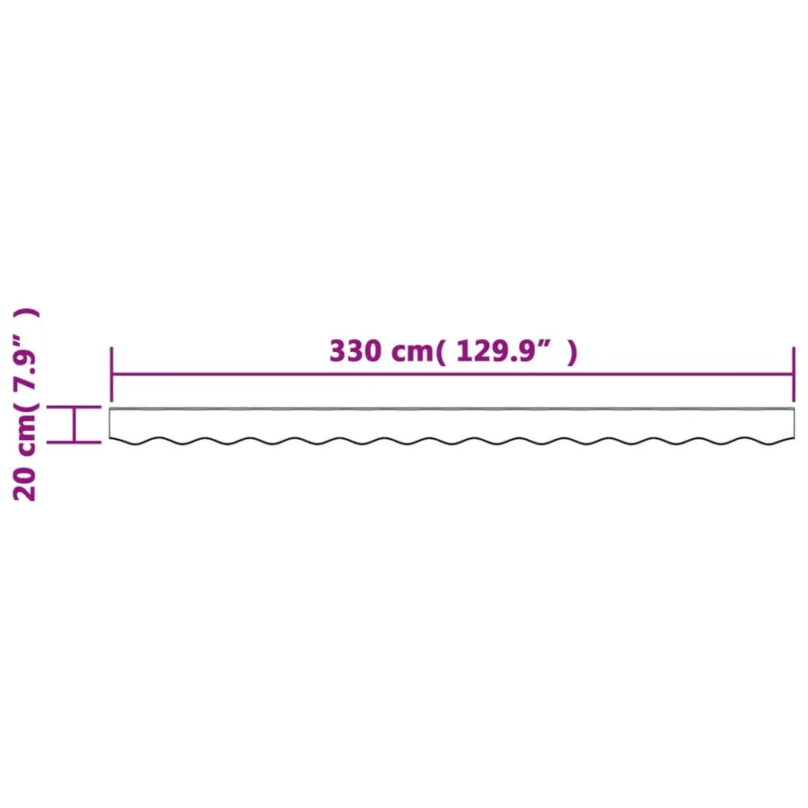 Tissu de remplacement de cantonnière d’auvent rayure marron - 6