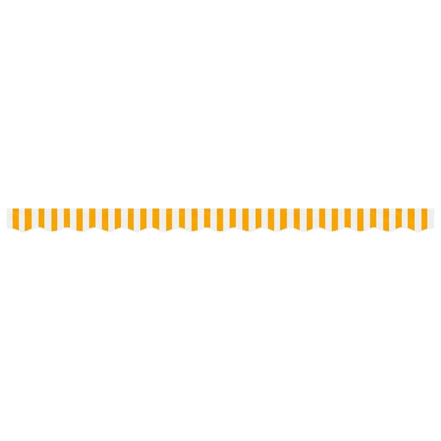 Tissu de remplacement de cantonnière d’auvent jaune blanc 3,5 m - 3