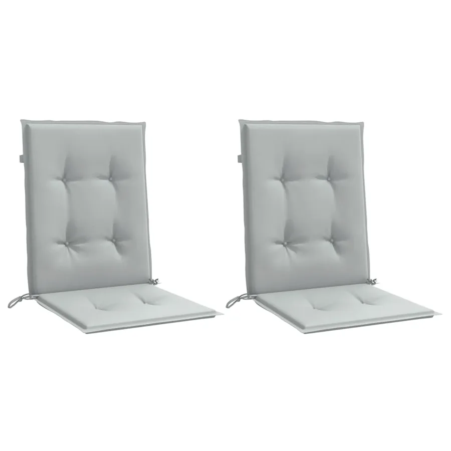Coussins de chaise à dossier bas lot de 2 gris clair mélangé - 4
