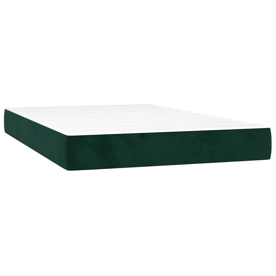 Sommier à lattes de lit avec matelas LED Vert foncé 120x200 cm - 6