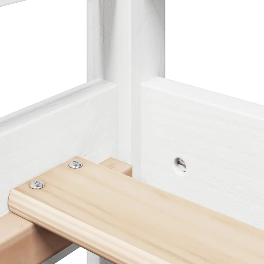 Lit de jour avec toit sans matelas blanc 80x200 cm bois massif - 10