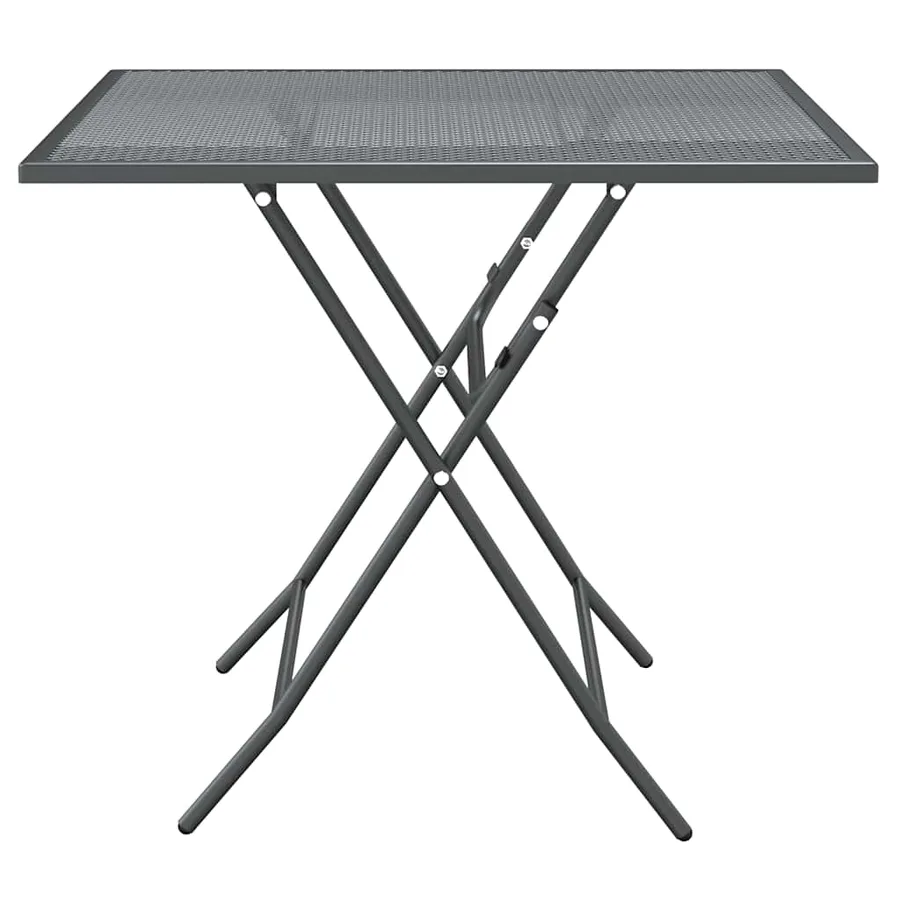 Ensemble à manger de jardin 5 pcs Maille Métal Anthracite - 5