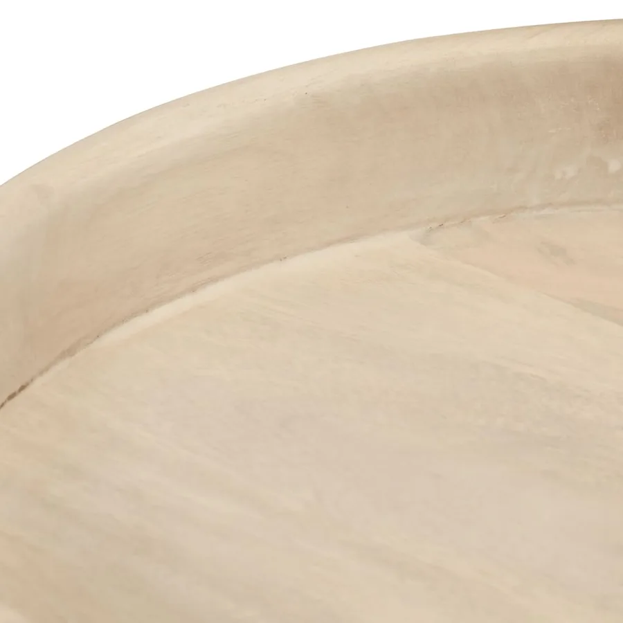 Tables basses rondes 3 pcs bois de manguier massif - 4