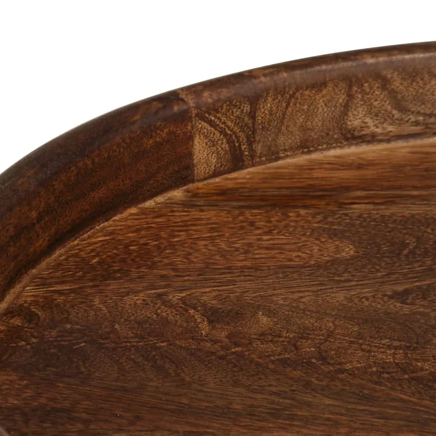 Tables basses rondes 3 pcs bois de manguier massif - 6