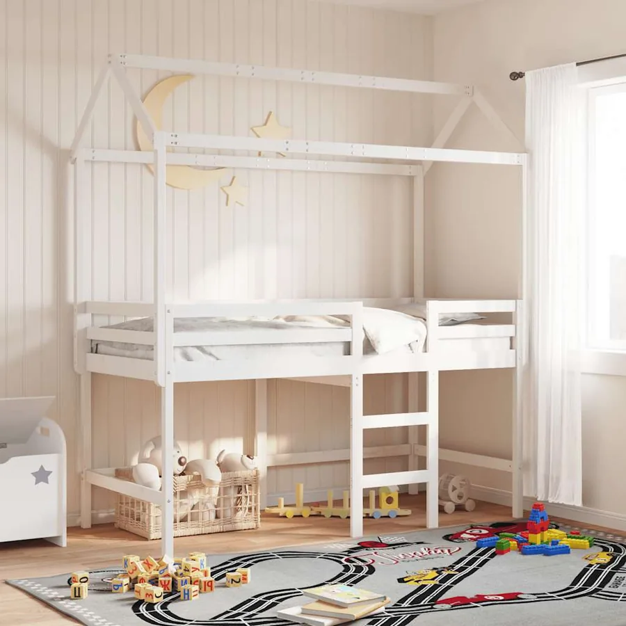 Toit de lit pour enfants 217x85,5x154 cm bois de pin massif